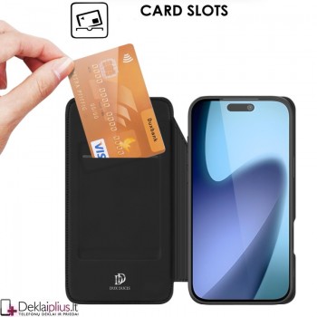 Dux Ducis Skin Pro dirbtinės odos dėklas - juodas (Apple Iphone Air)